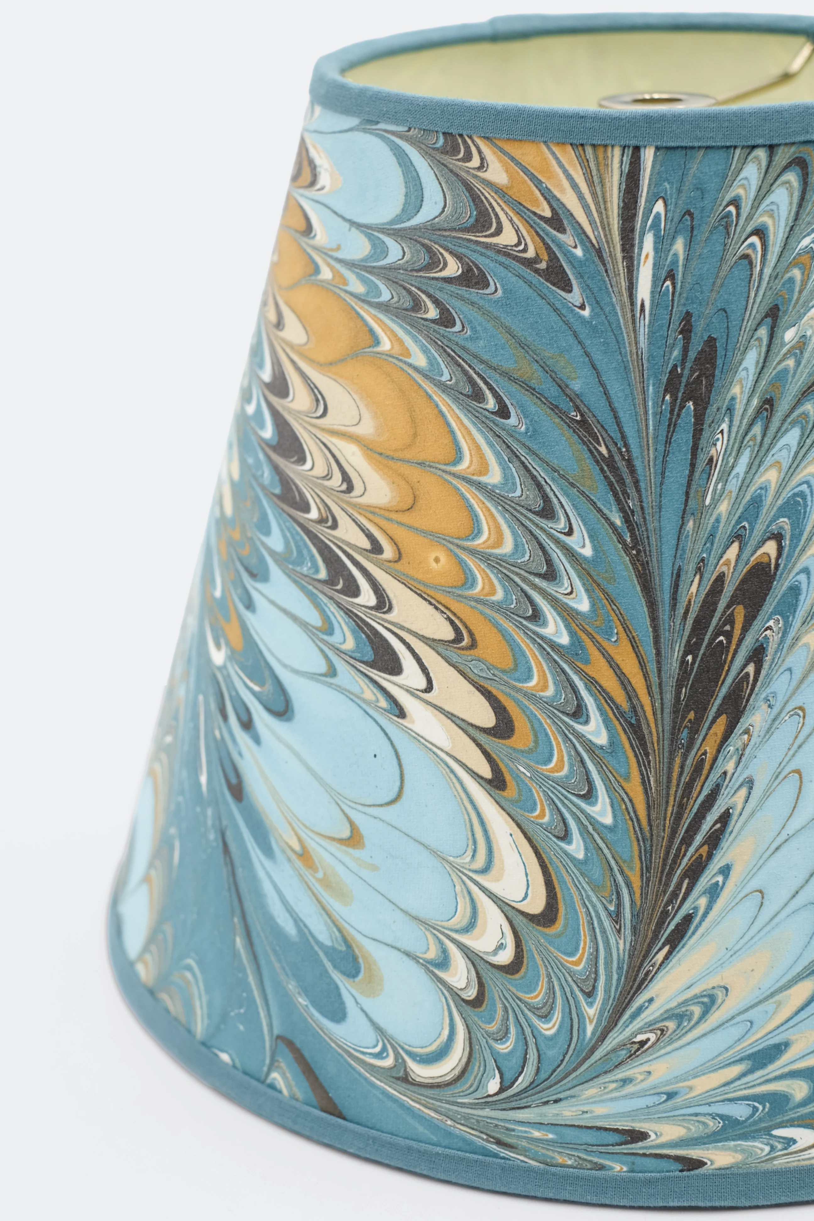 10" Hand-Marbled Empire Lampshade —  Nila Feathers - Image 4
