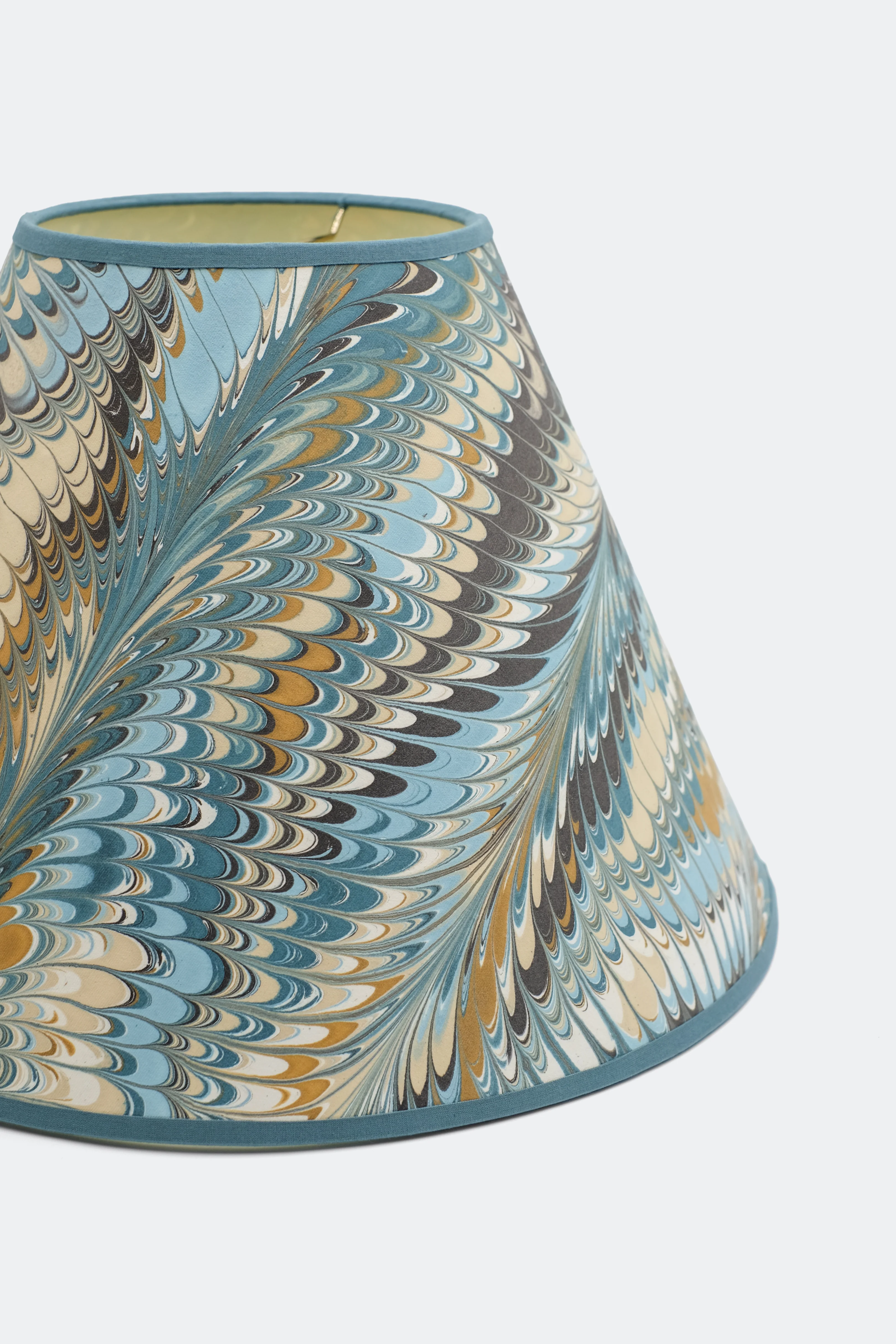 16" Hand-Marbled Empire Lampshade — Nila Feathers - Image 4