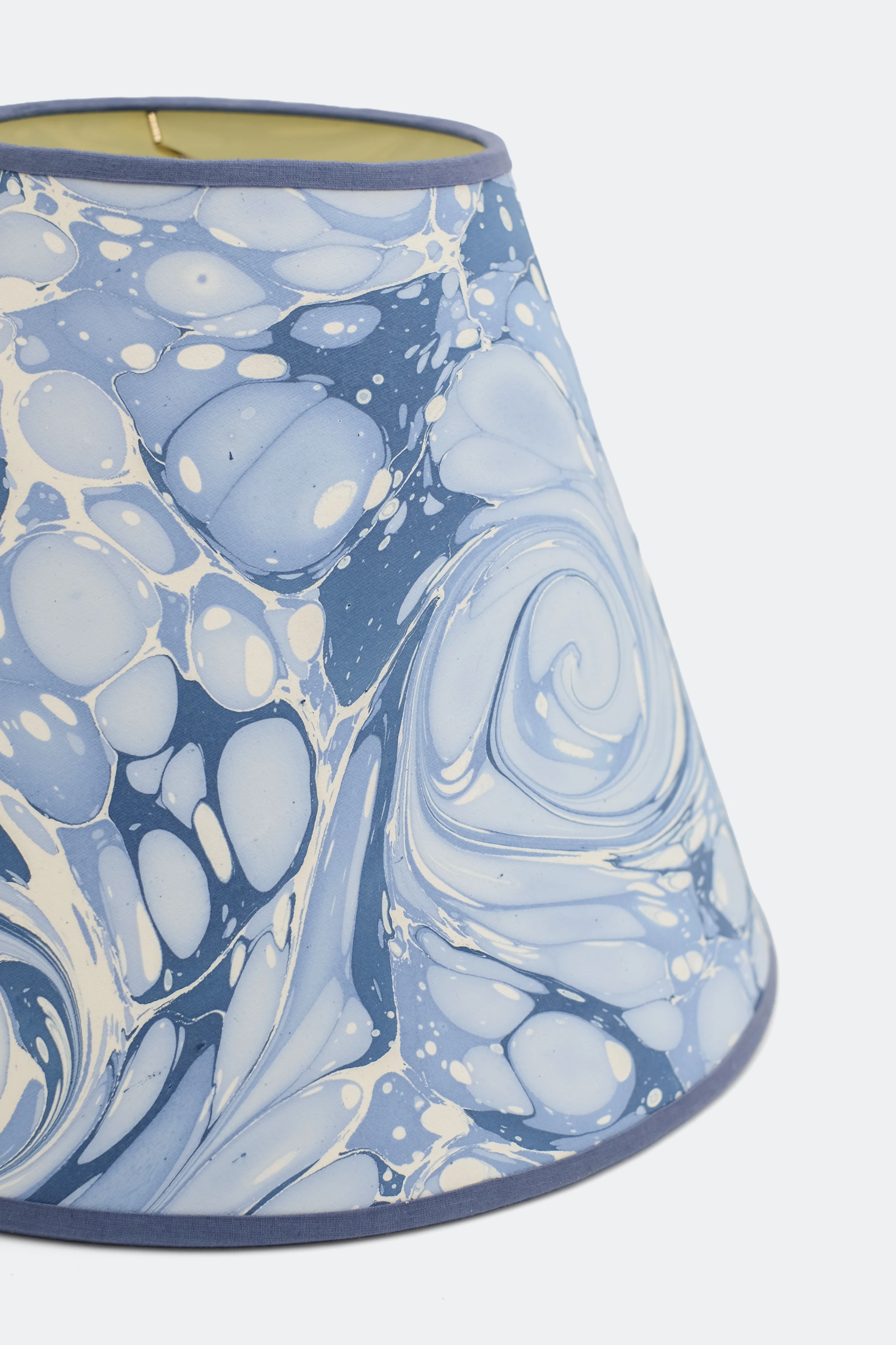 16" Hand-Marbled Empire Lampshade — Ocean Wave - Image 4