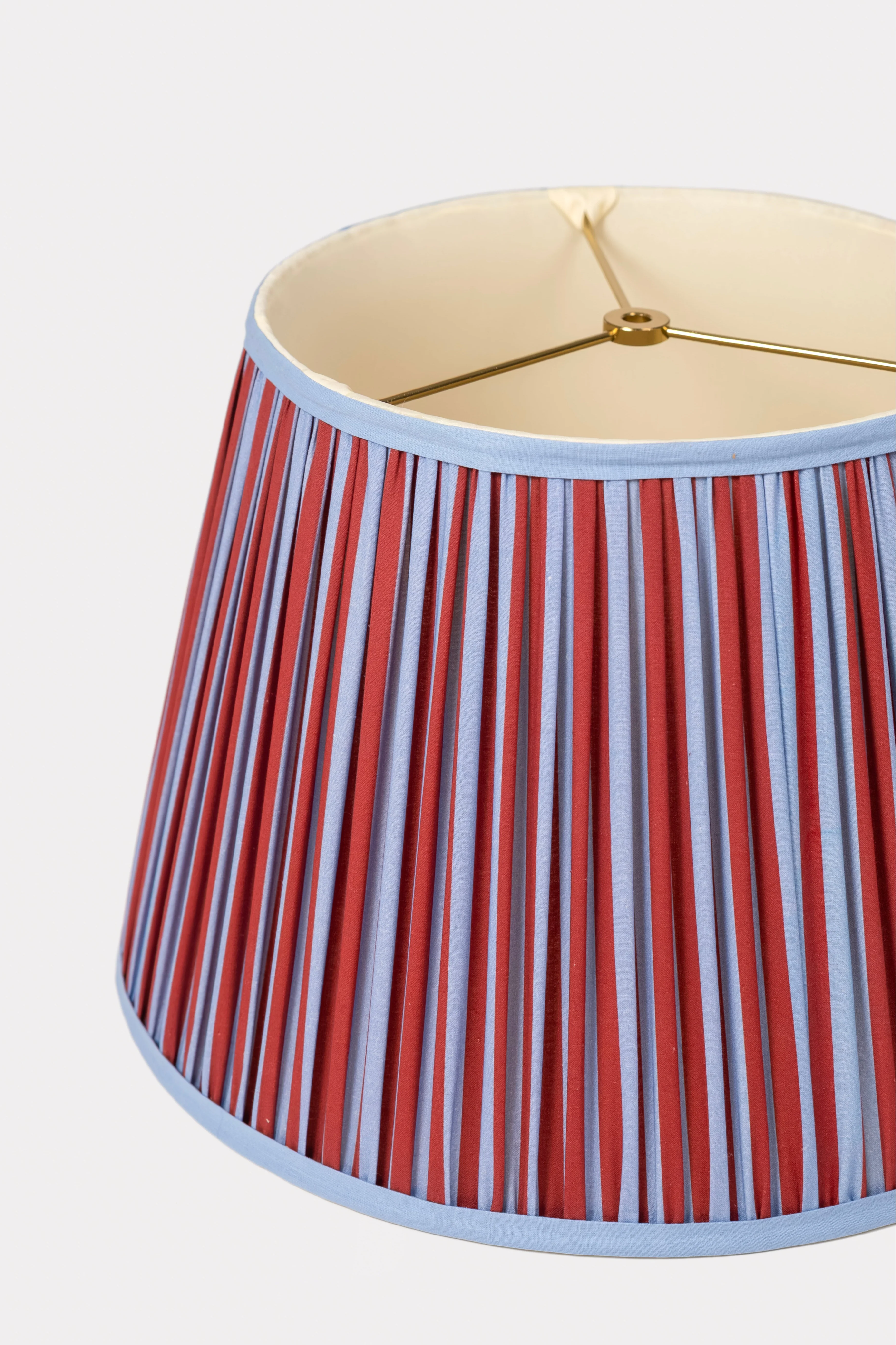 16" Pleated Empire Lampshade — Red and Blue Stripes - Image 4