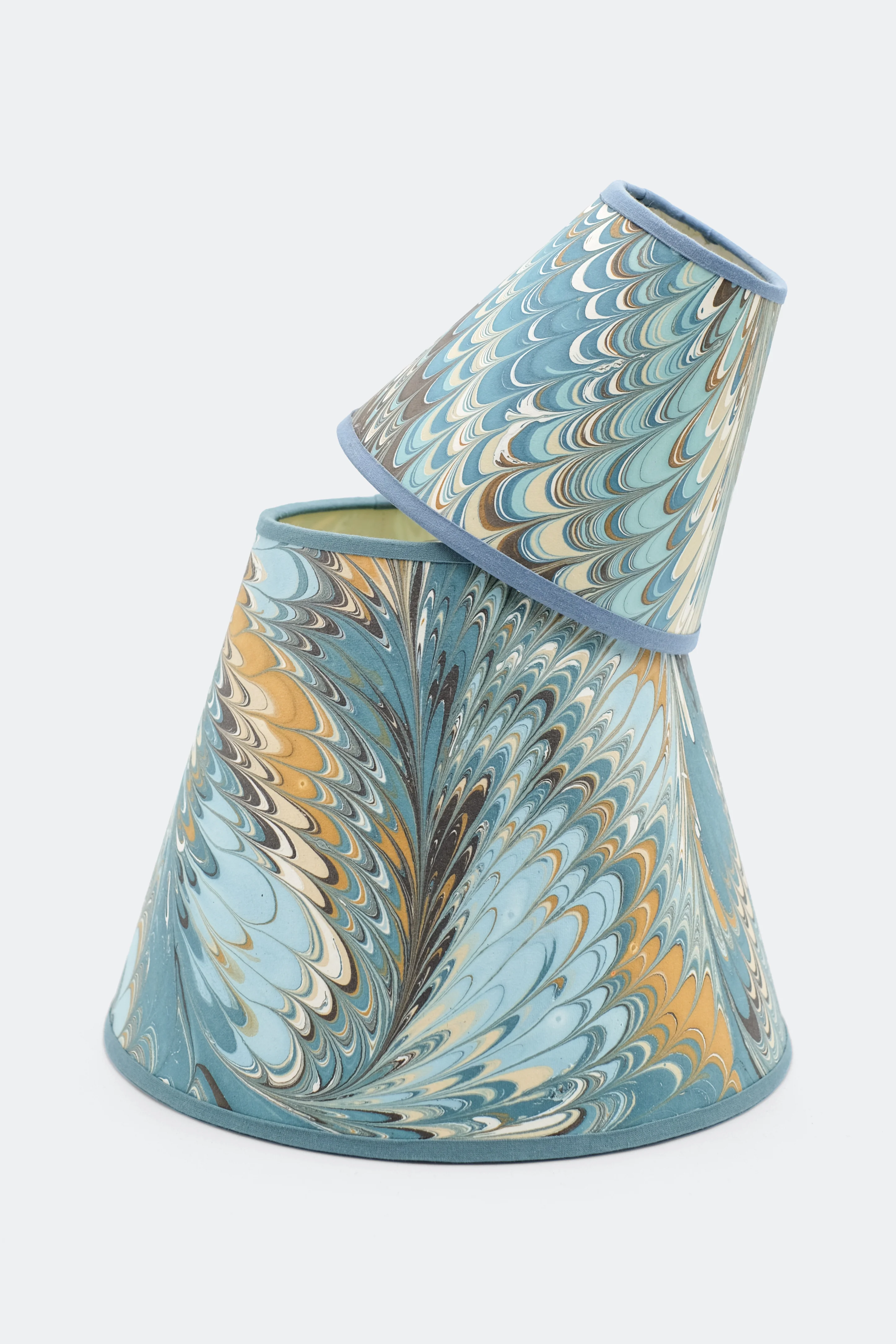 6" Hand-Marbled Clip On Chandelier Sconce Lampshade — Nila Feathers - Image 2