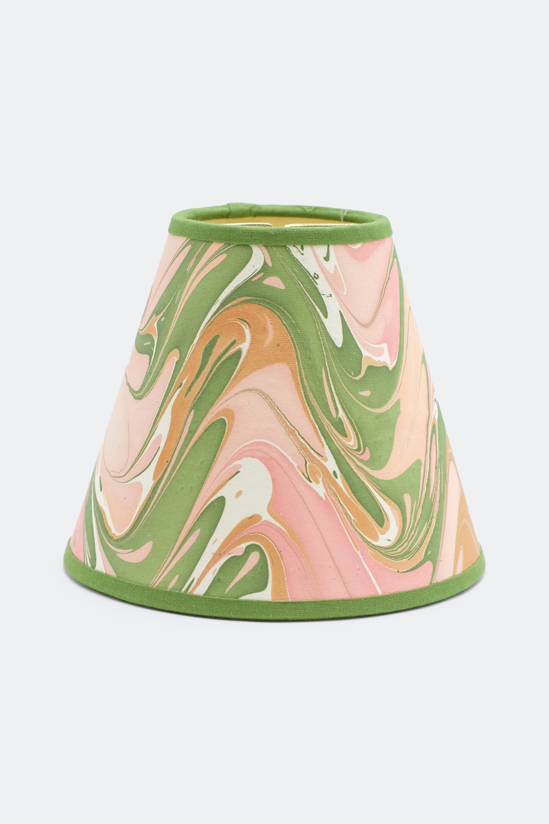 6" Hand-Marbled Clip On Chandelier Sconce Lampshade — Peony Bloom