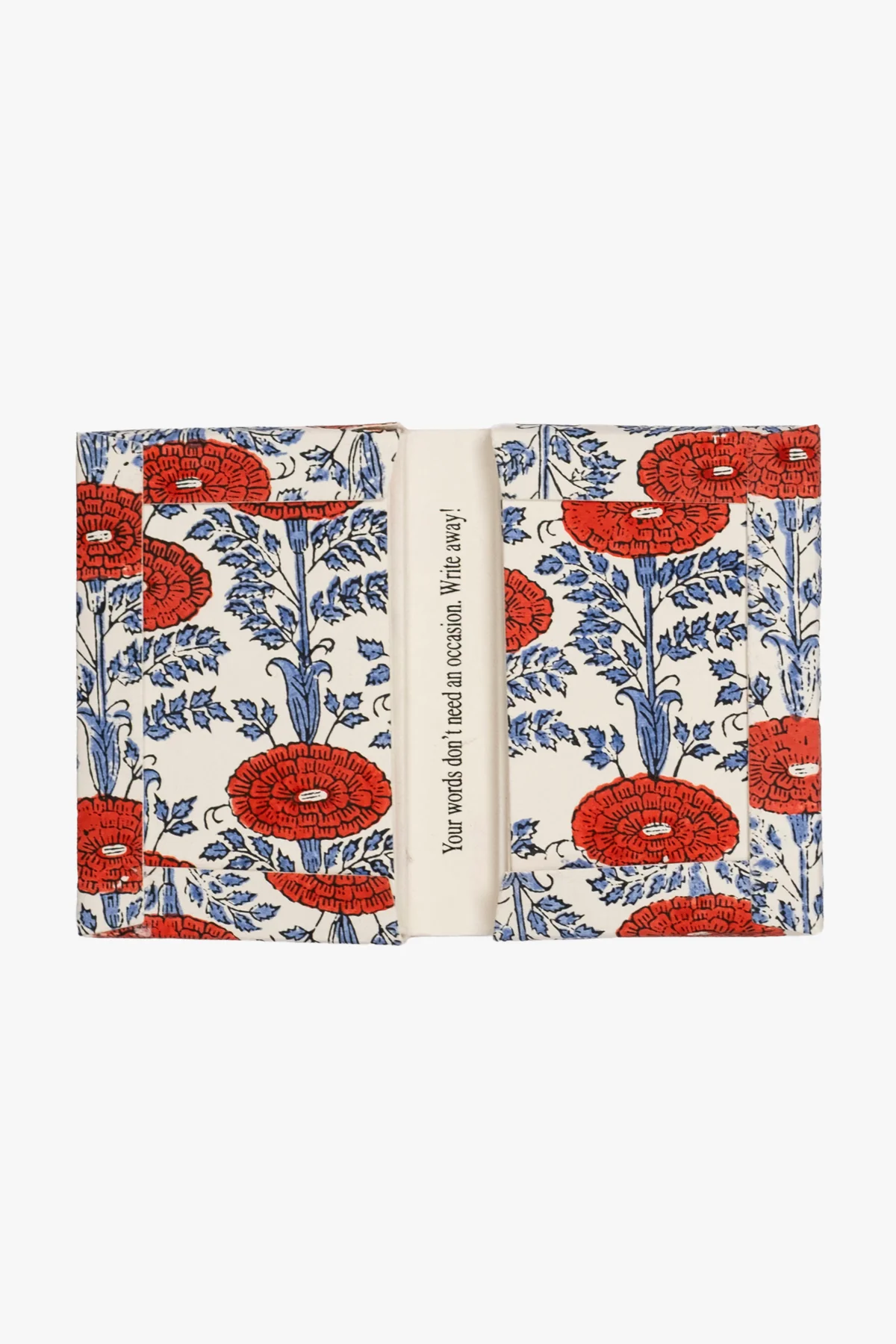 Blockprint Notecards in Araminta Red, Set of 8 - Image 4