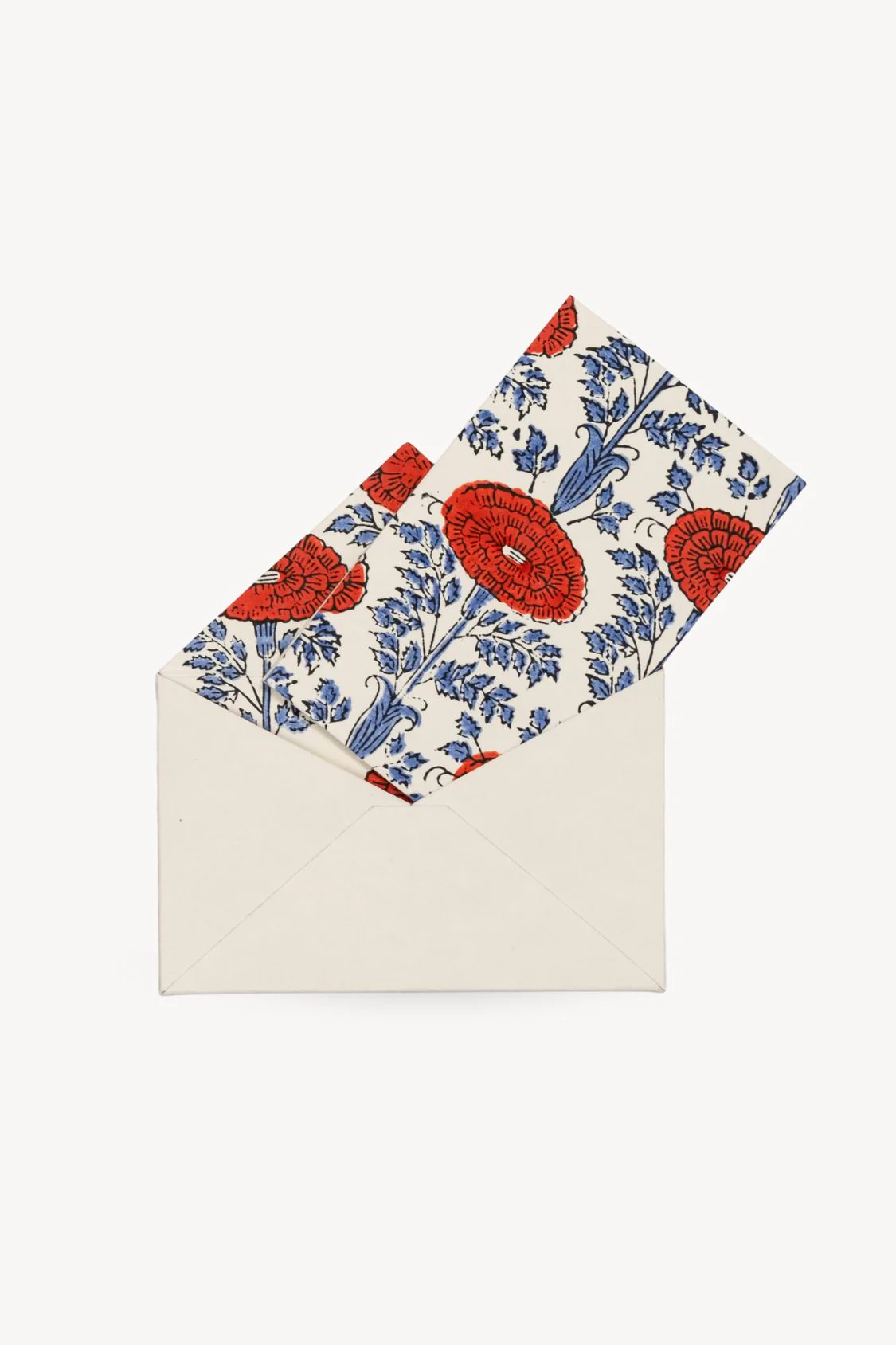Blockprint Notecards in Araminta Red, Set of 8 - Image 5