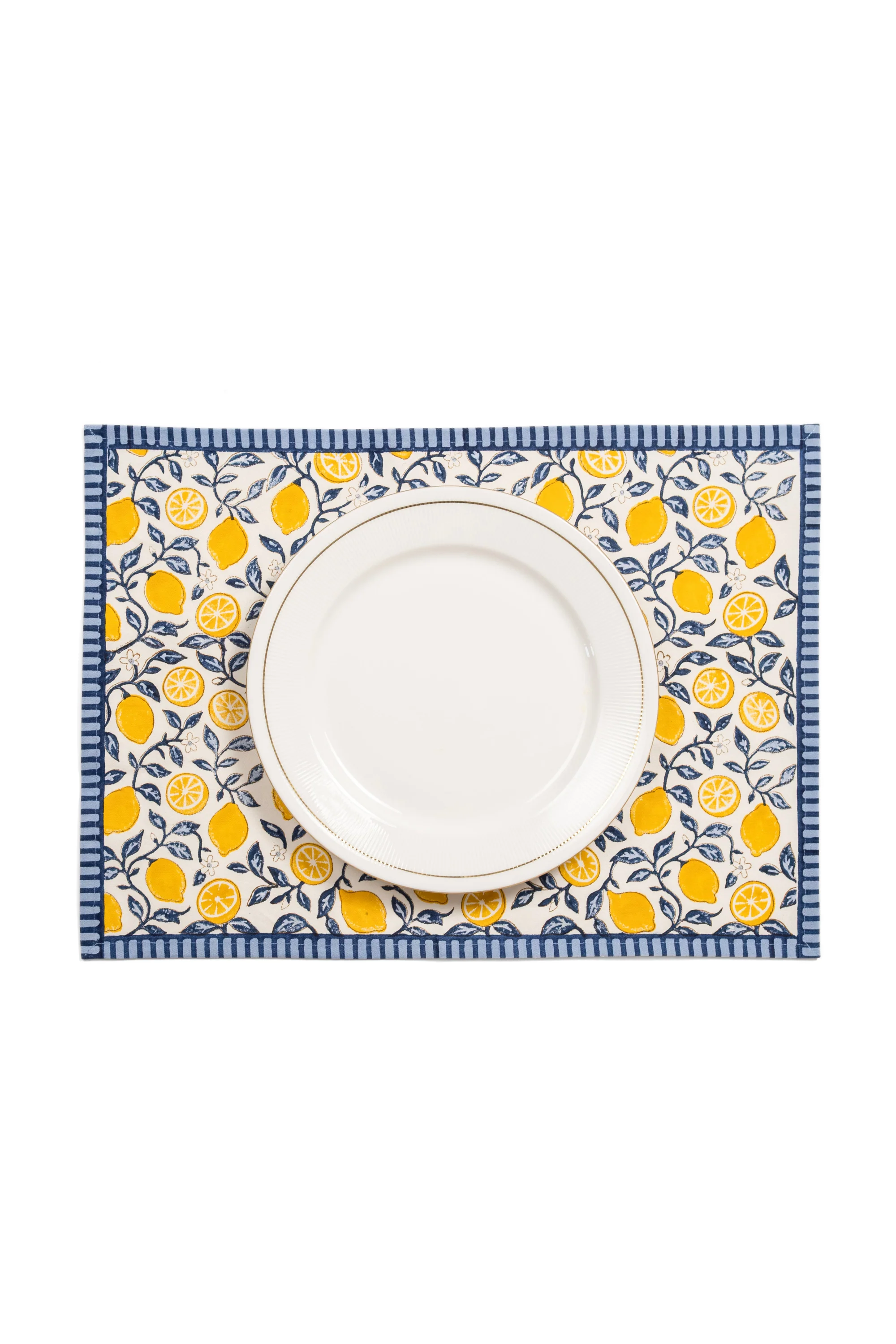 Capri Lemons Blockprint Placemat - Image 6