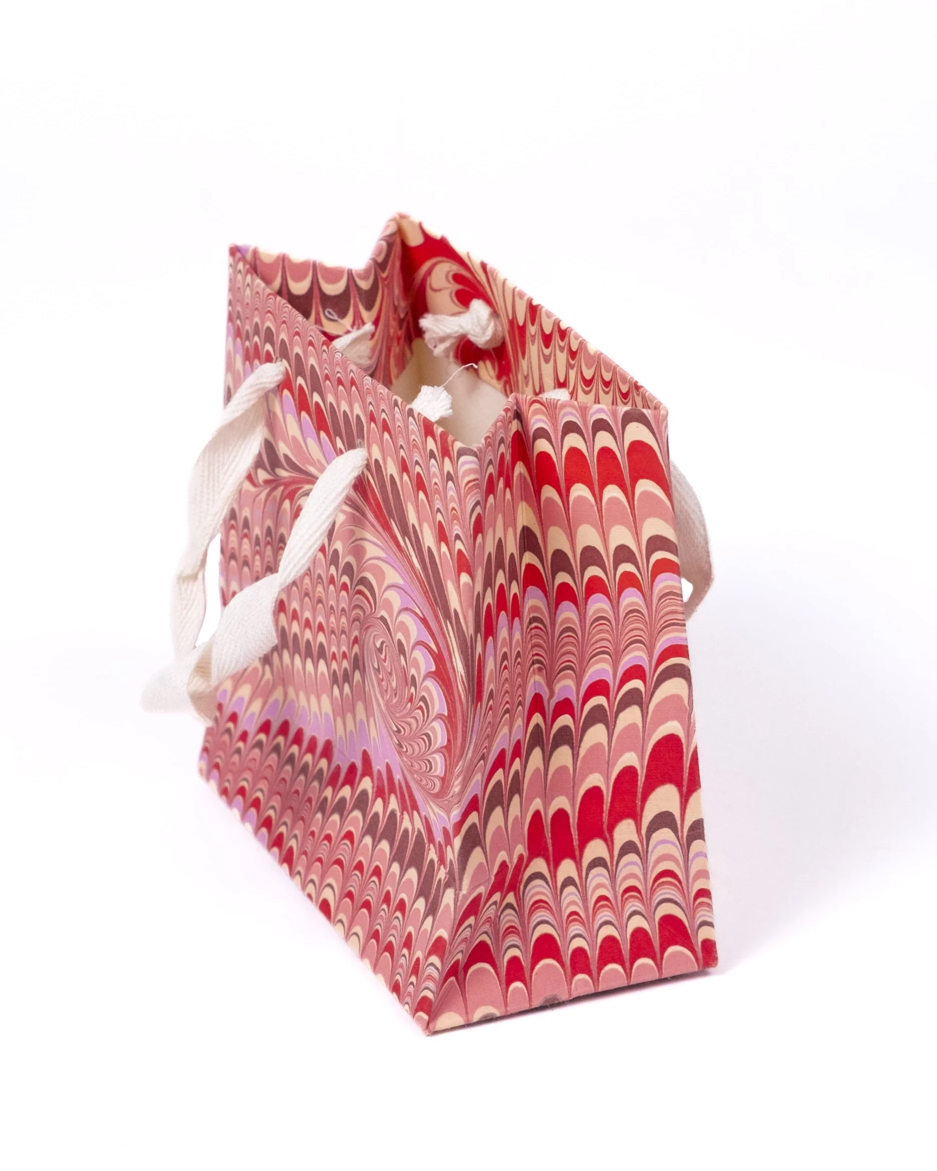 Florentine Pink Hand Marbled Gift Bag - Image 3