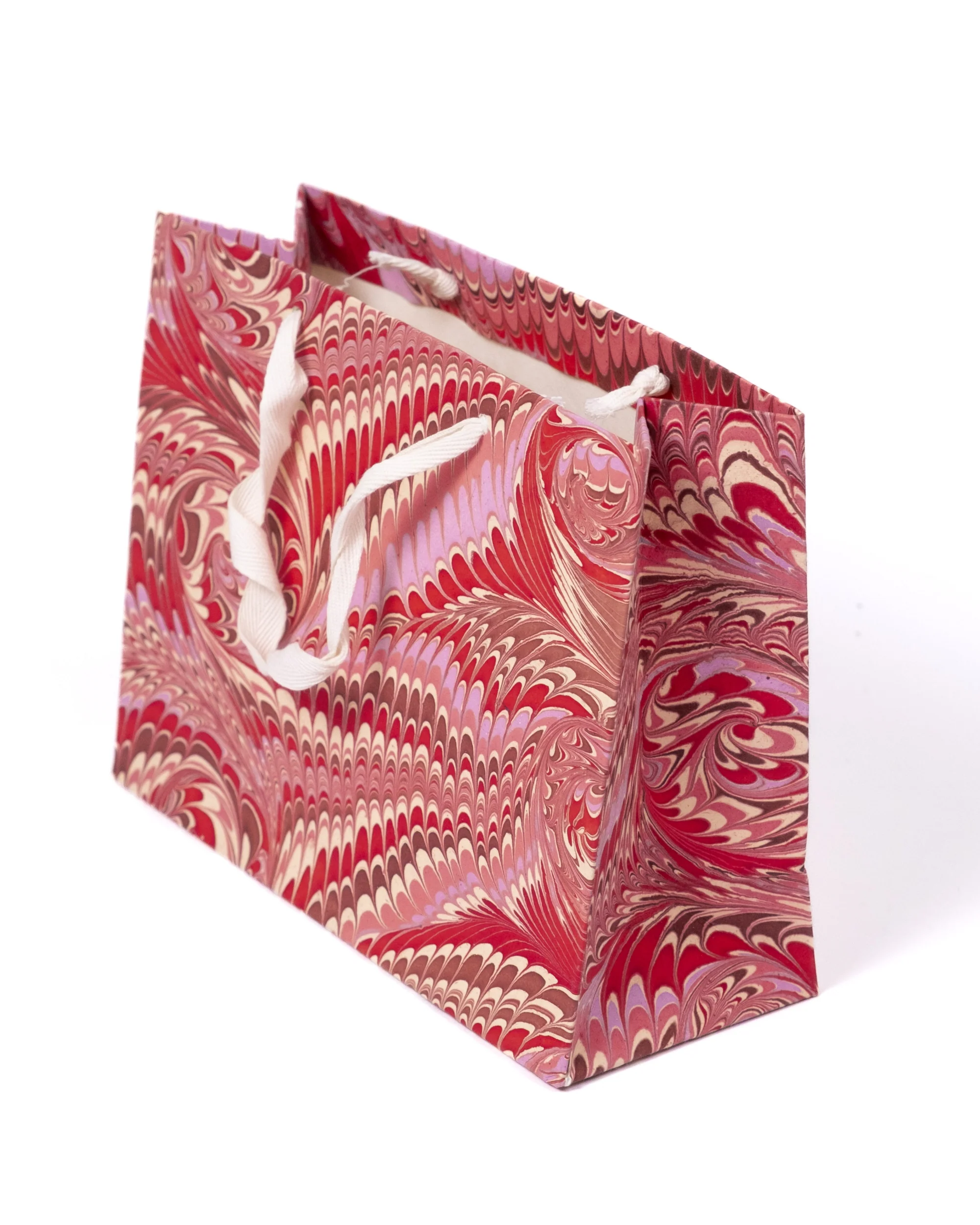 Florentine Pink Hand Marbled Gift Bag - Image 8