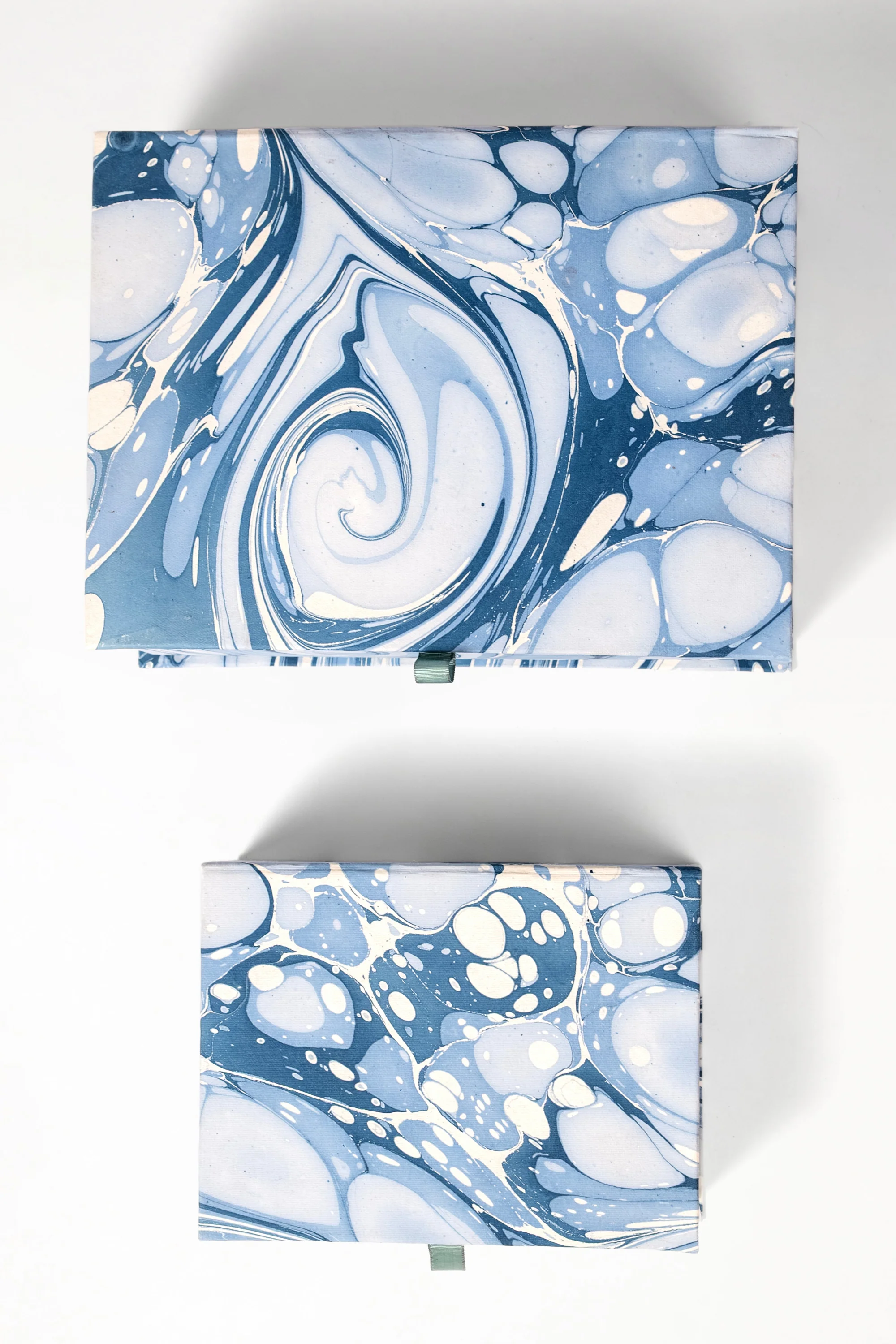 Hand-Marbled Keepsake Box Set in Ocean Wave - Image 3