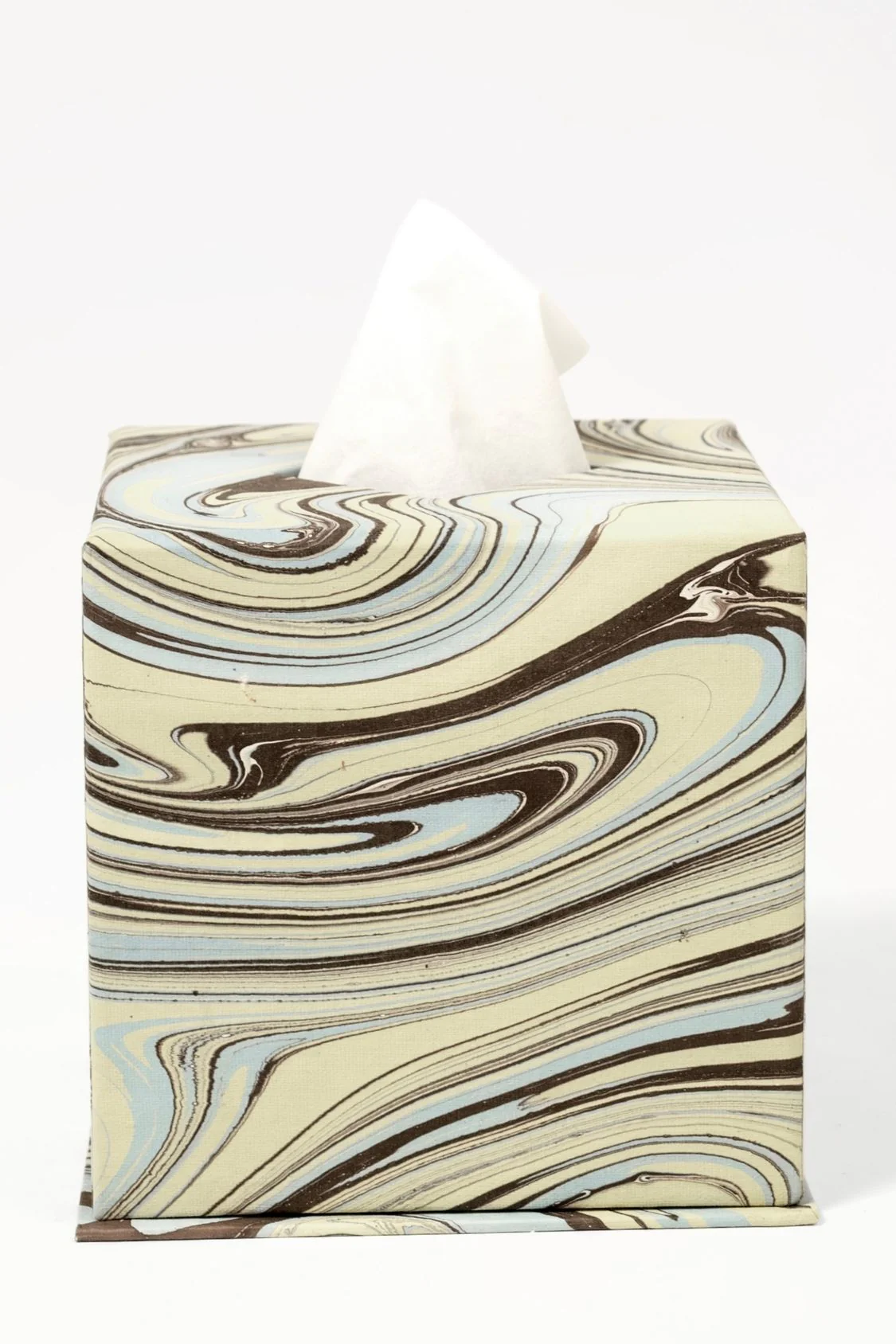 Hand-Marbled Tissue Box Cover in Kyoto