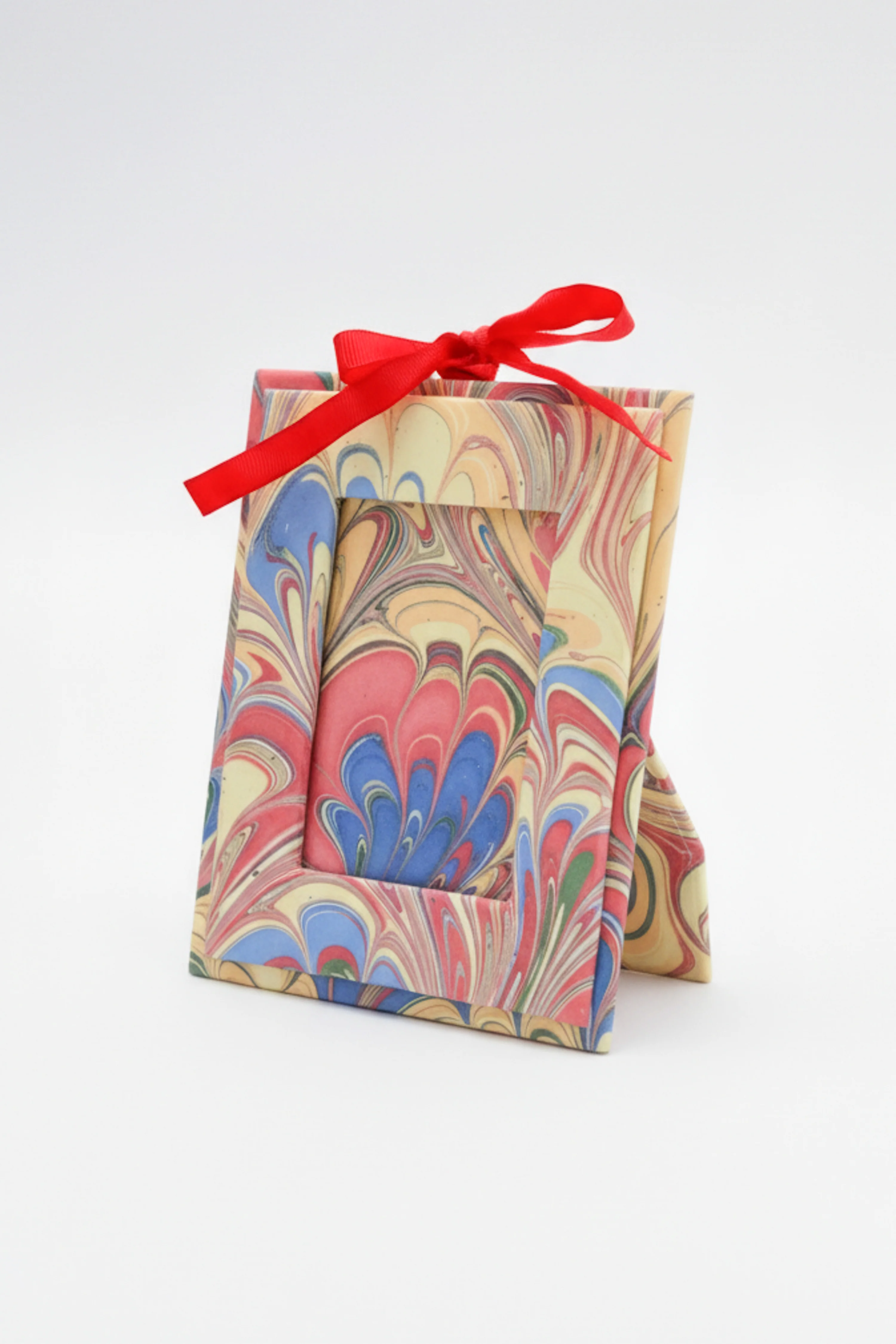 Mini Hand-Marbled Picture Frame Ornament | Multicolor - Image 2