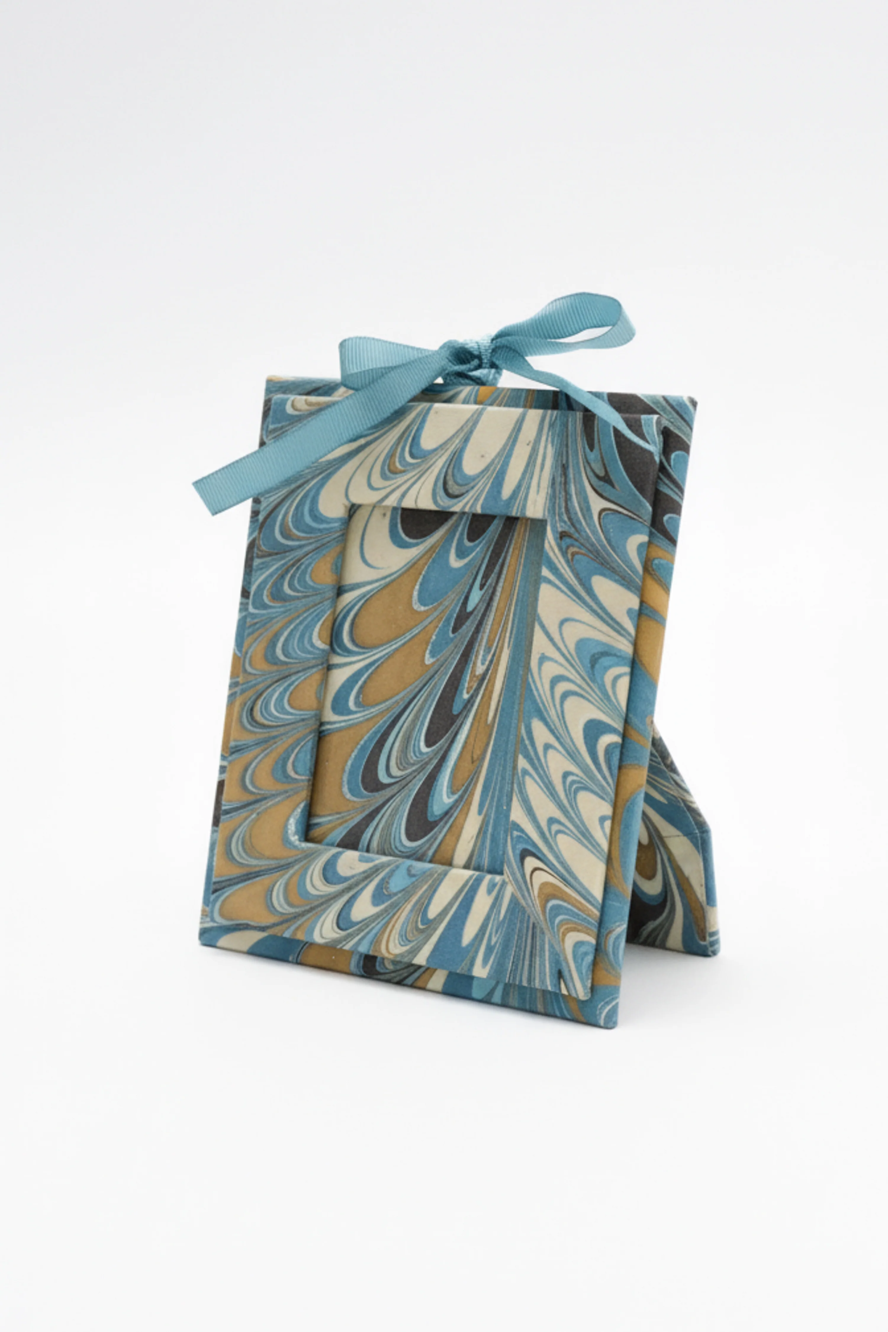 Mini Hand-Marbled Picture Frame Ornament | Nila Feathers - Image 2