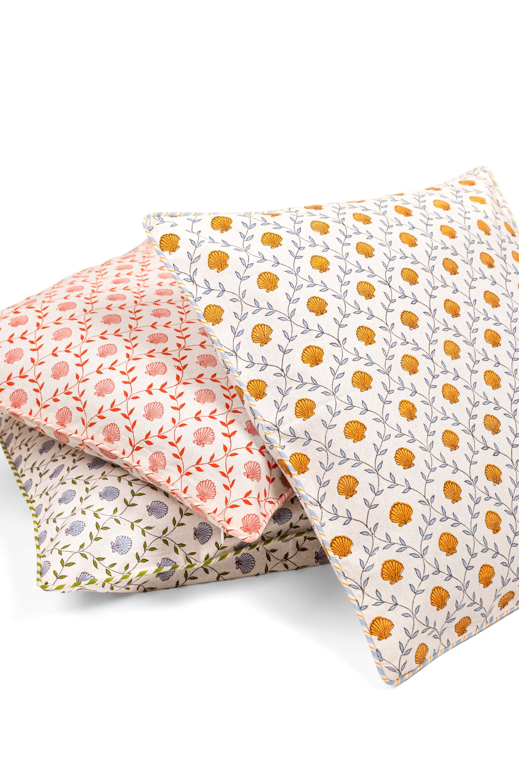Seashell Blockprint Pillow — Pink - Image 3