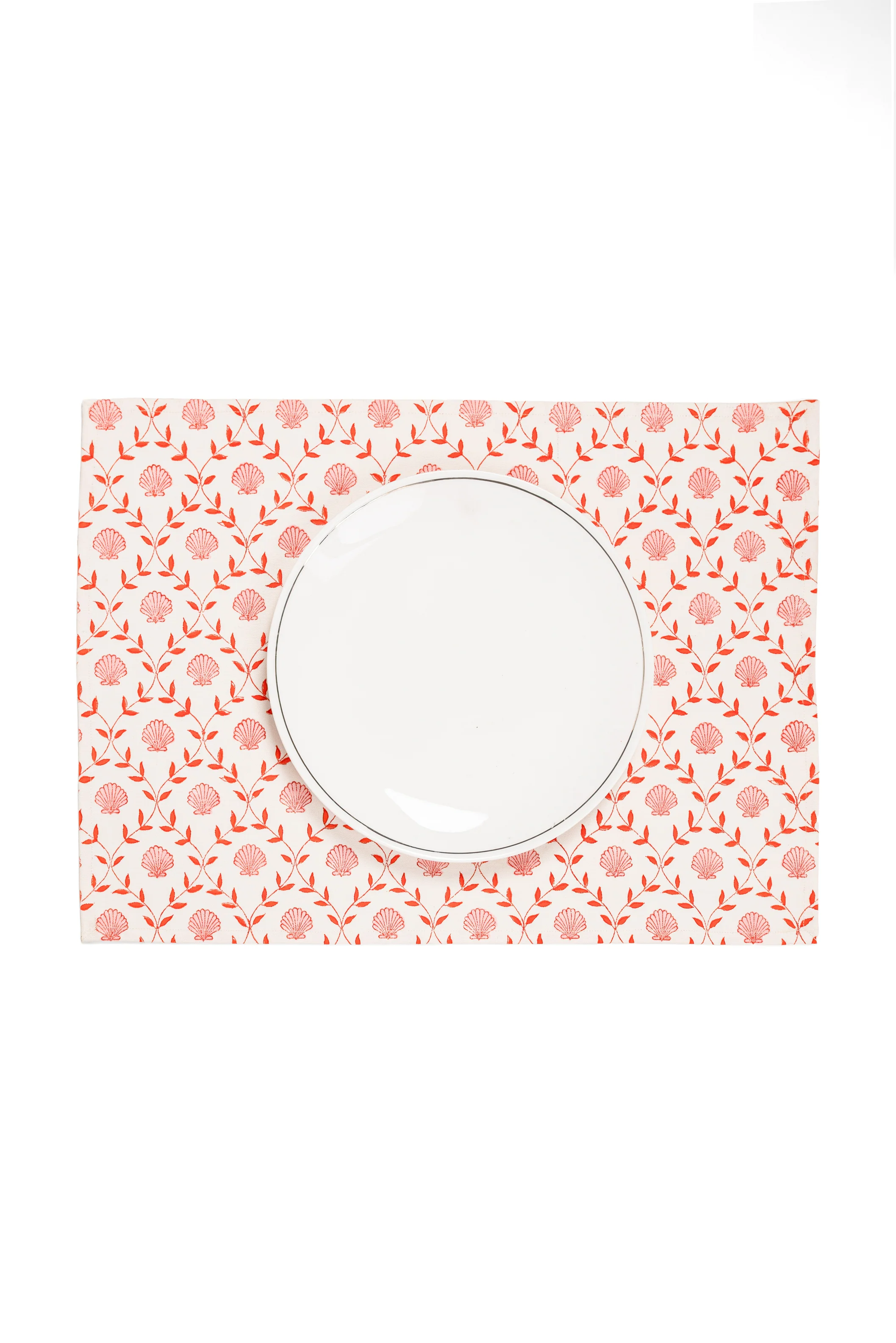 Seashell Blockprint Placemat — Pink - Image 2