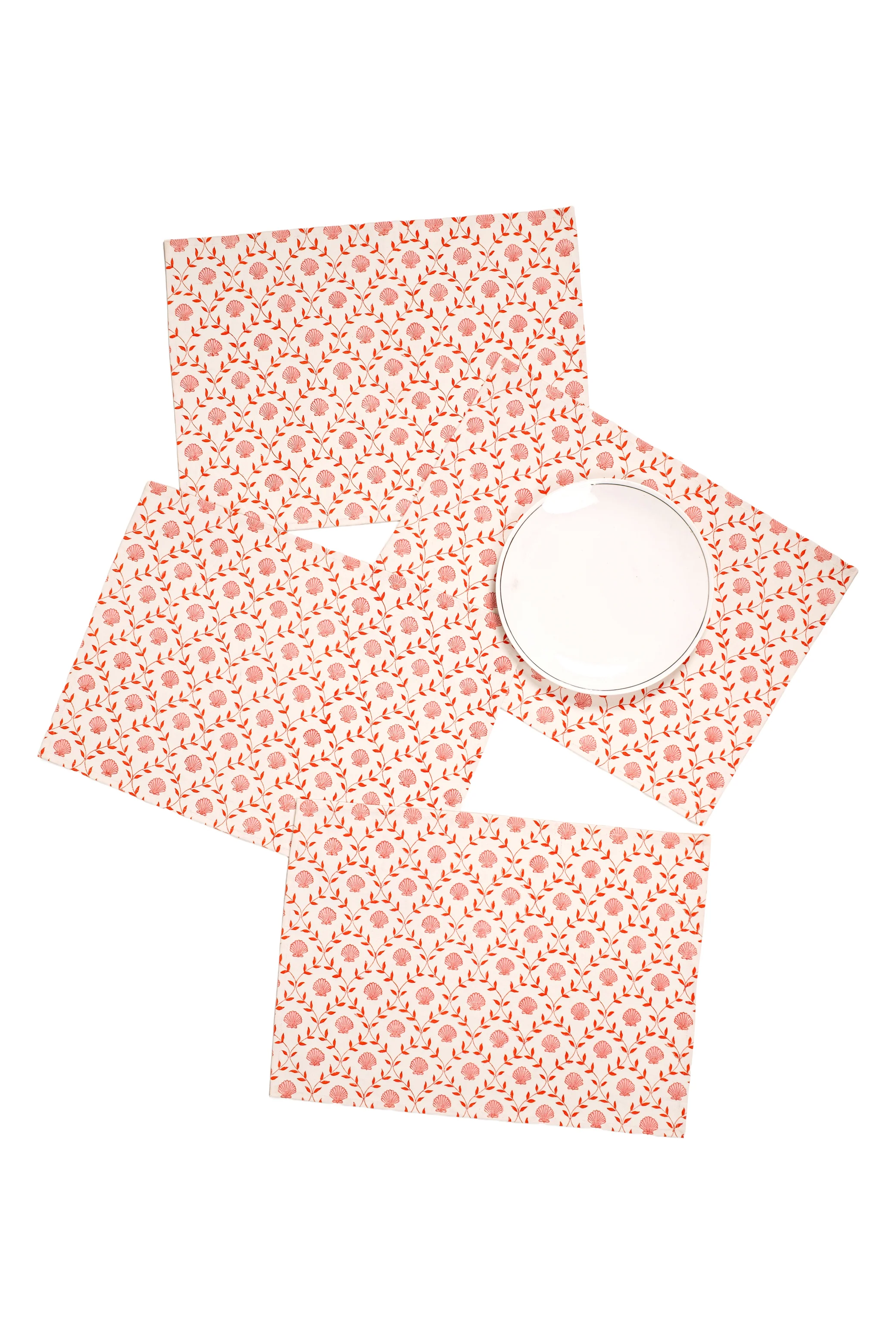 Seashell Blockprint Placemat — Pink - Image 3