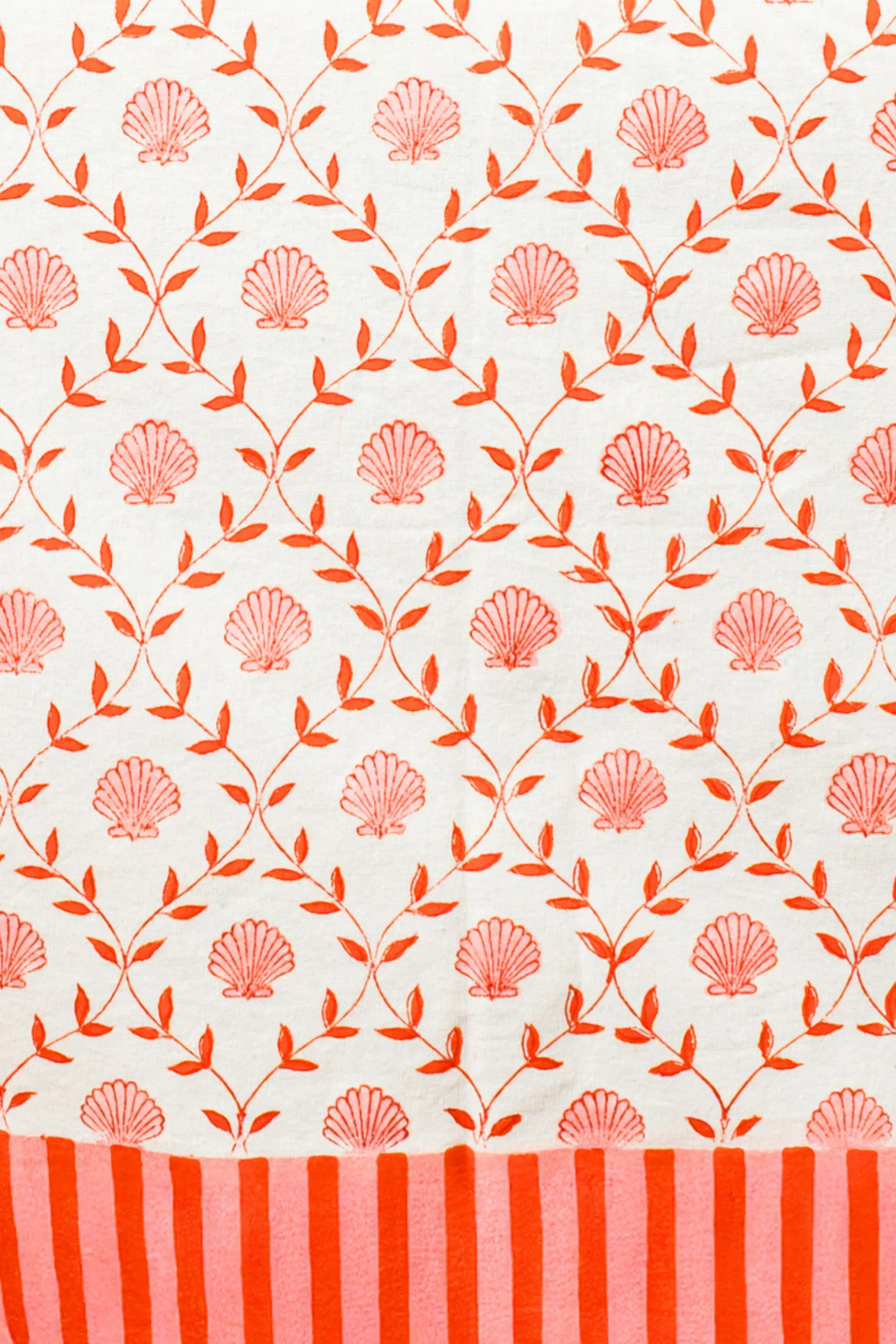Seashell Blockprint Tablecloth — Pink - Image 3